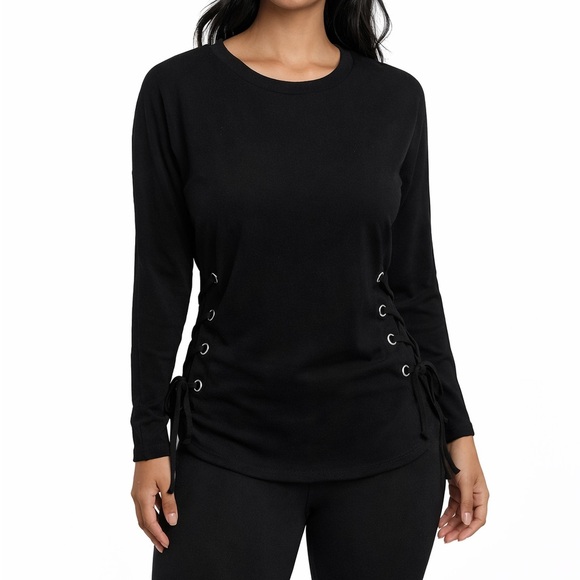 INC International Concepts Tops - International concepts women’s black long sleeve top